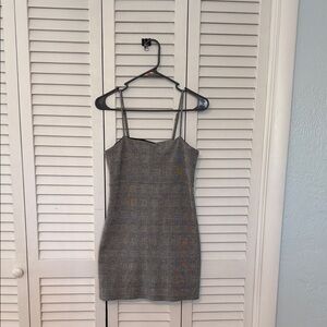 Forever 21 Gray Plaid Mini Dress